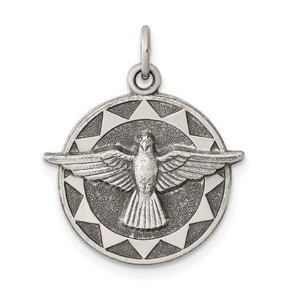 Sterlingsilber Antikisiert Heilig Geist Medaille