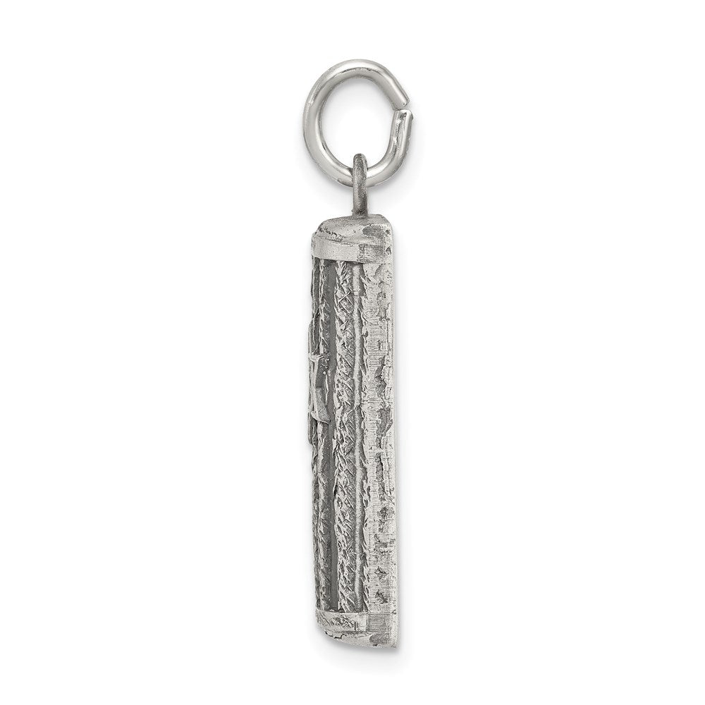 Sterlingsilber Antikisiert Mezuzah Anhänger