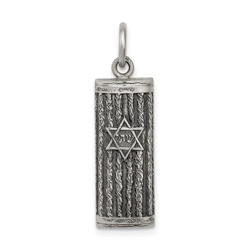 Sterlingsilber Antikisiert Mezuzah Anhänger
