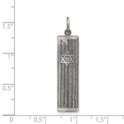 Sterlingsilber Antikisiert Mezuzah Anhänger