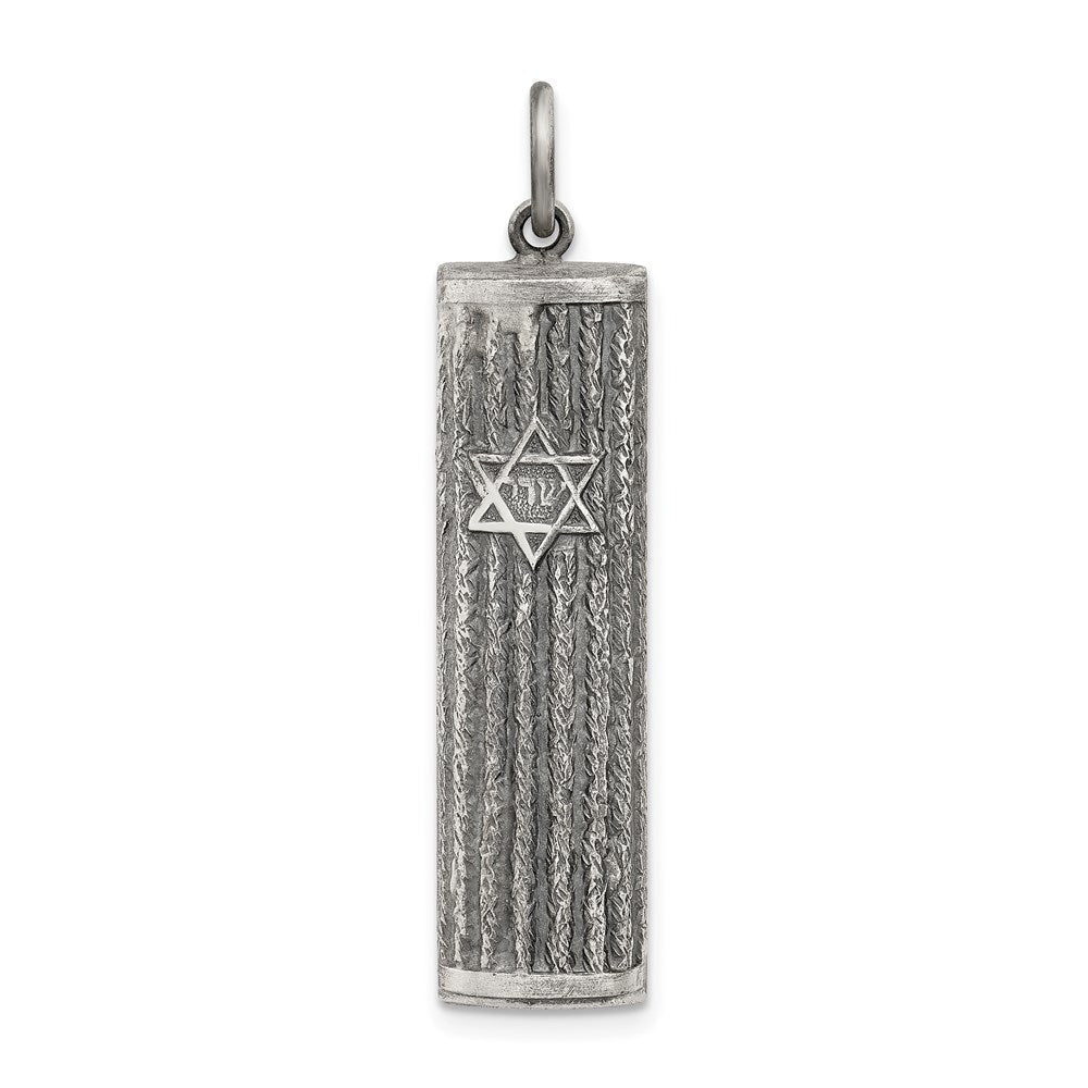 Sterlingsilber Antikisiert Mezuzah Anhänger