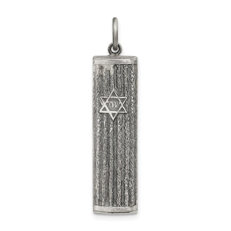 Sterlingsilber Antikisiert Mezuzah Anhänger
