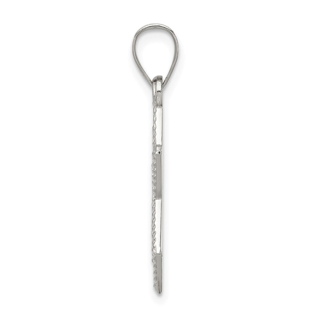 Sterlingsilber Satiniert Stern Of David Charm