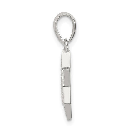 Sterlingsilber Rhodiniert Zirkonia Stern Of David Anhänger