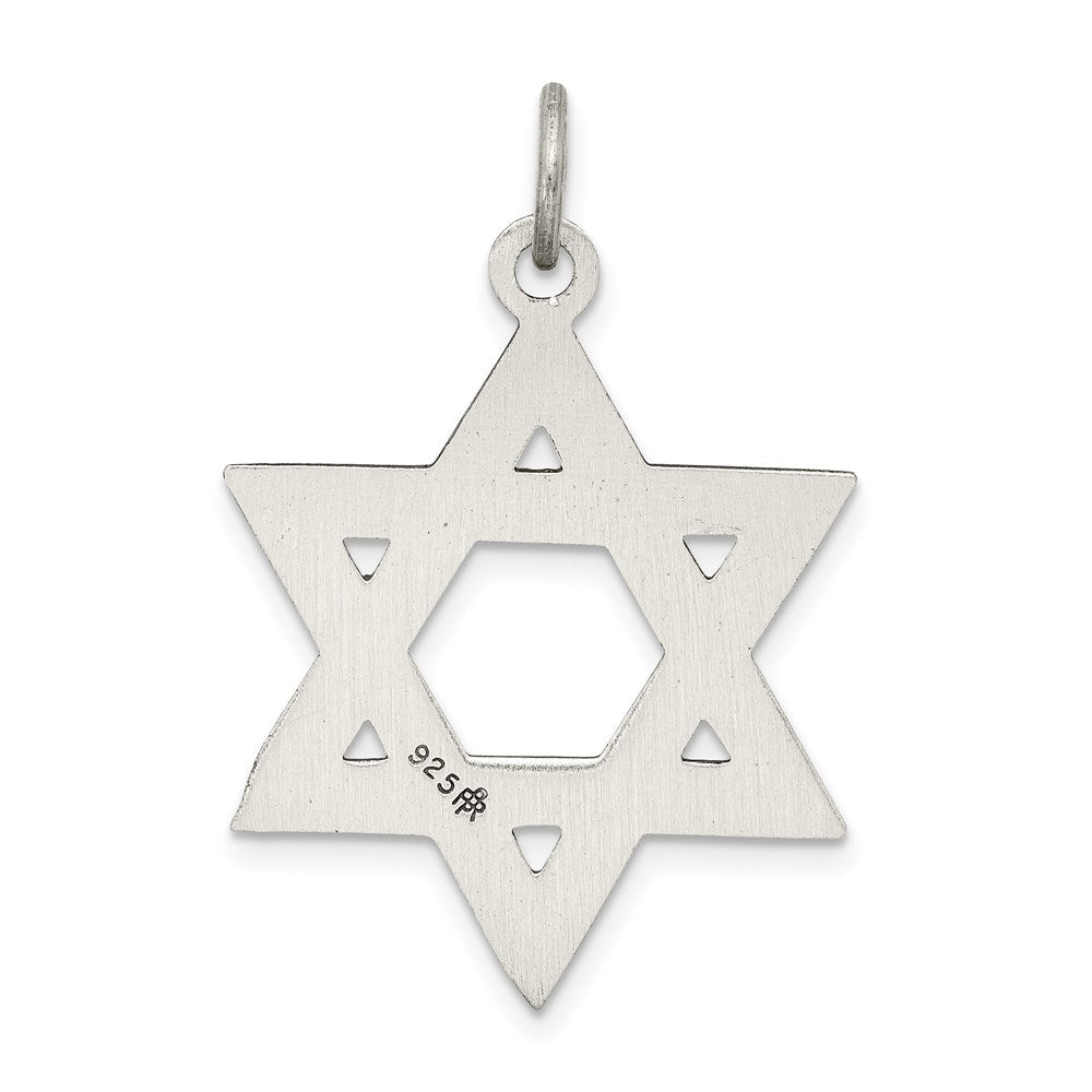 Sterlingsilber Antikisiert Stern Of David Charm