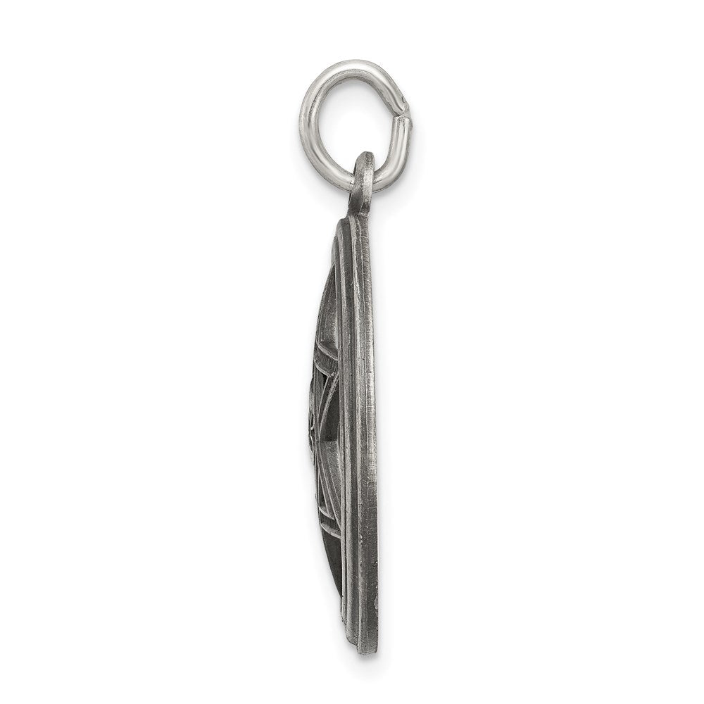 Sterlingsilber Antikisiert Stern Of David Plättchen Charm