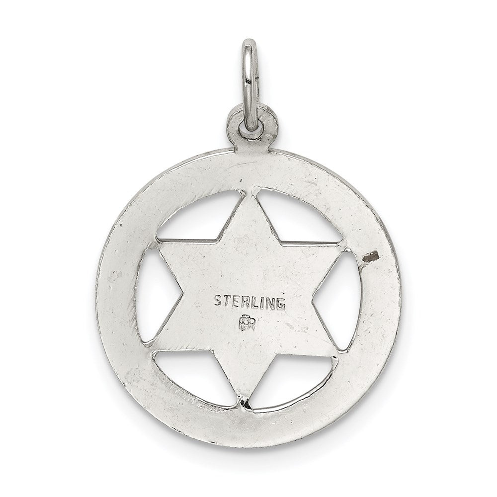 Sterlingsilber Stern Of David Plättchen Charm