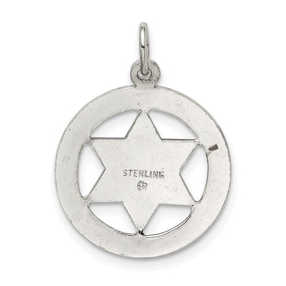 Sterlingsilber Stern Of David Plättchen Charm
