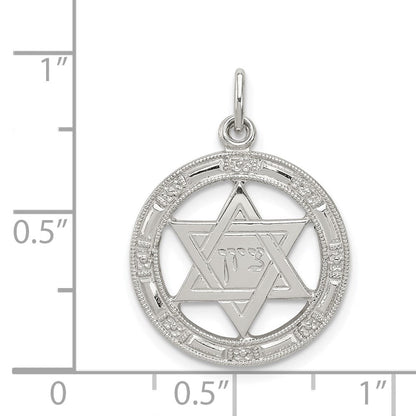 Sterlingsilber Stern Of David Plättchen Charm