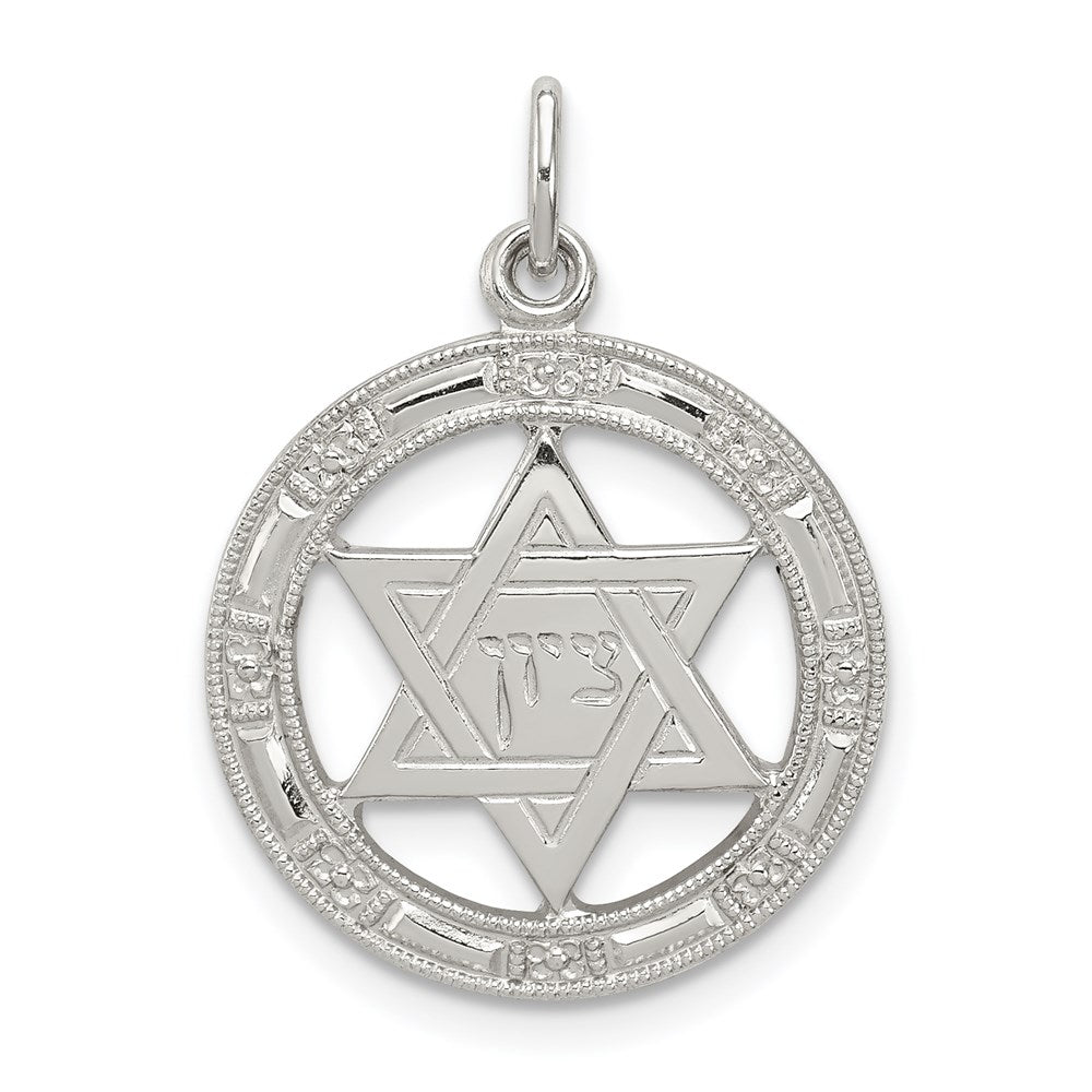 Sterlingsilber Stern Of David Plättchen Charm