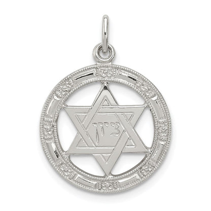 Sterlingsilber Stern Of David Plättchen Charm