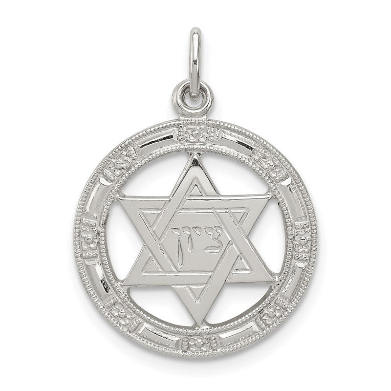 Sterlingsilber Stern Of David Plättchen Charm
