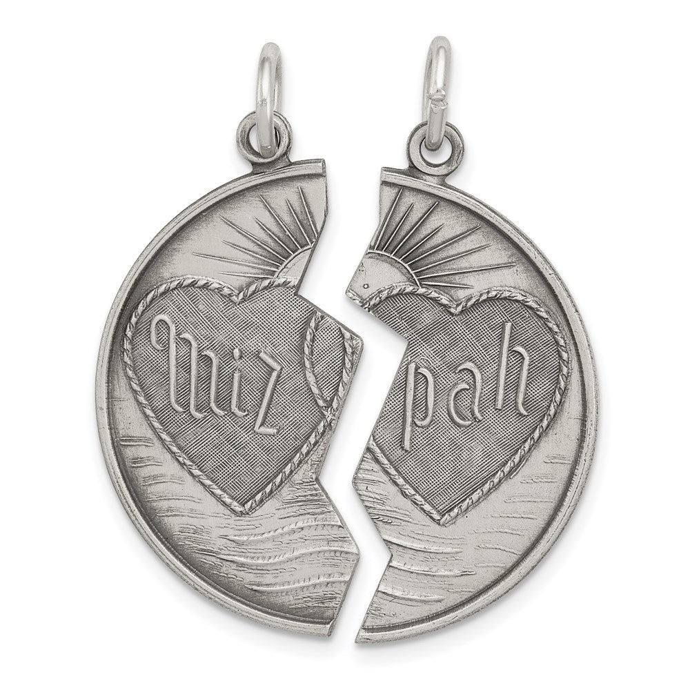 Sterlingsilber Antikisiert Mizpah Charm