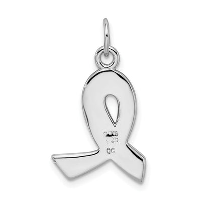 Sterlingsilber Rhodium-platedenamel Schleife Charm