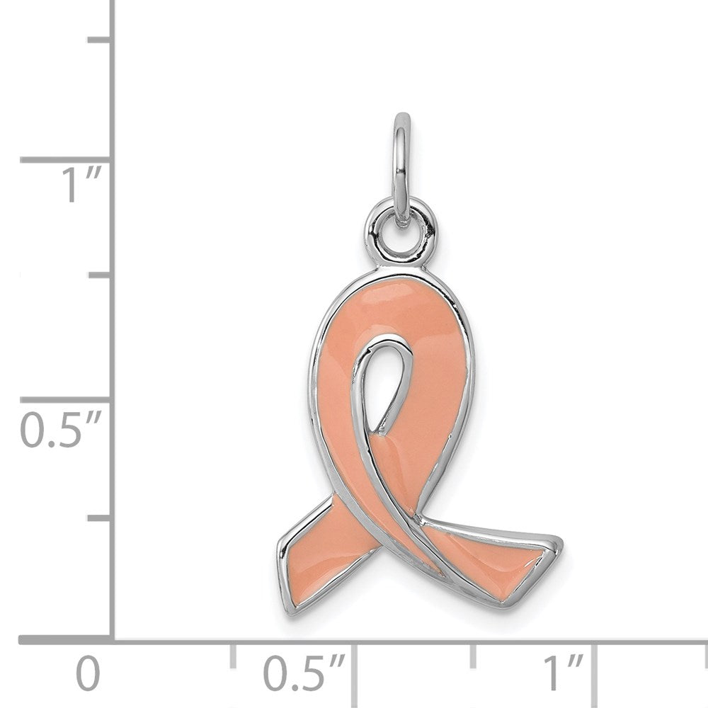 Sterlingsilber Rhodium-platedenamel Schleife Charm