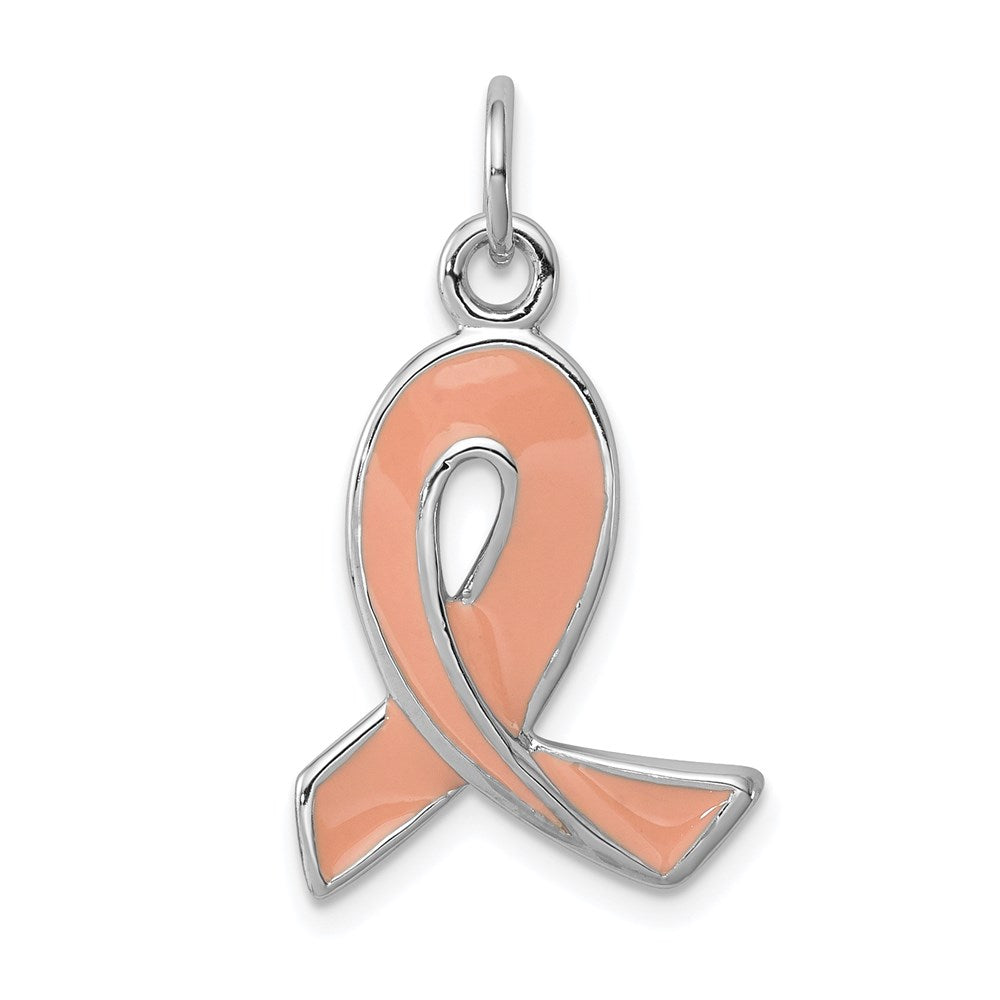 Sterlingsilber Rhodium-platedenamel Schleife Charm