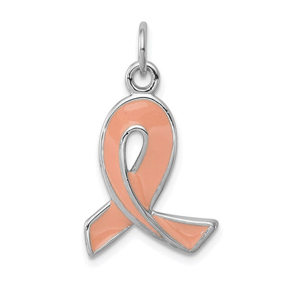 Sterlingsilber Rhodium-platedenamel Schleife Charm