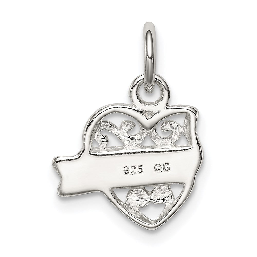 Sterlingsilber Herz Tochter Charm