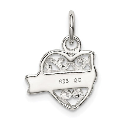 Sterlingsilber Herz Tochter Charm