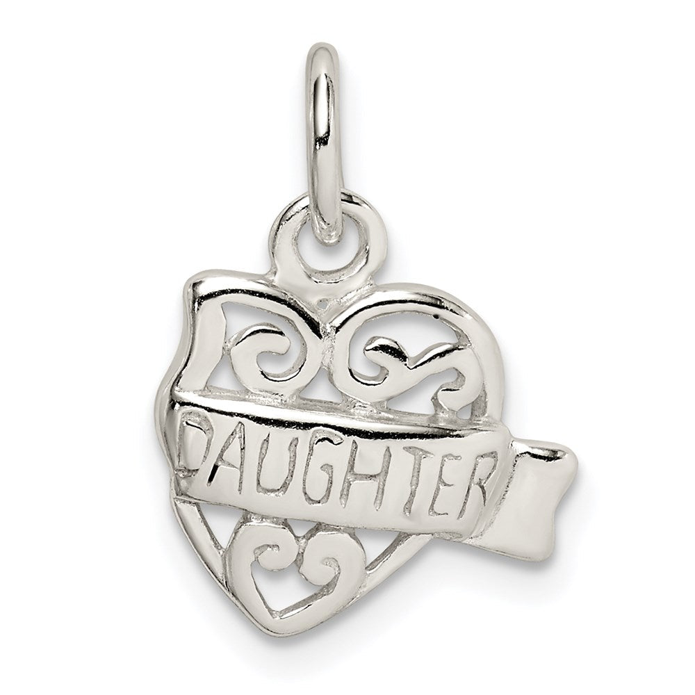 Sterlingsilber Herz Tochter Charm