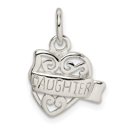 Sterlingsilber Herz Tochter Charm