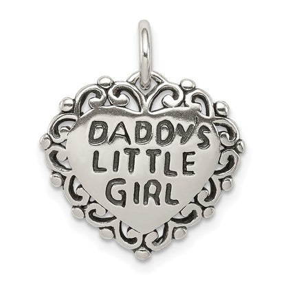 Sterlingsilber Antikisiert Daddy Little Mädchen