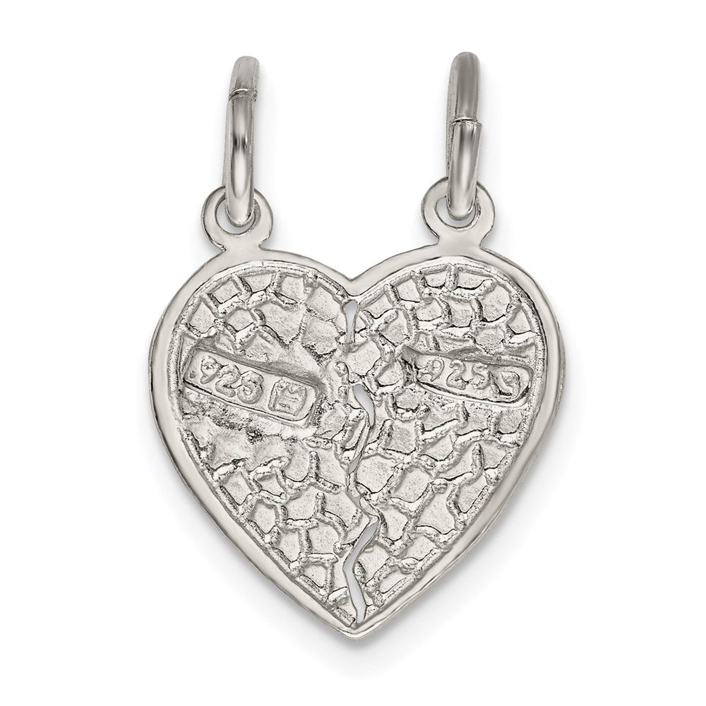 Sterlingsilber Beste Friends 2-piece Break Apart Herz Charm