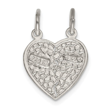 Sterlingsilber Beste Friends 2-piece Break Apart Herz Charm