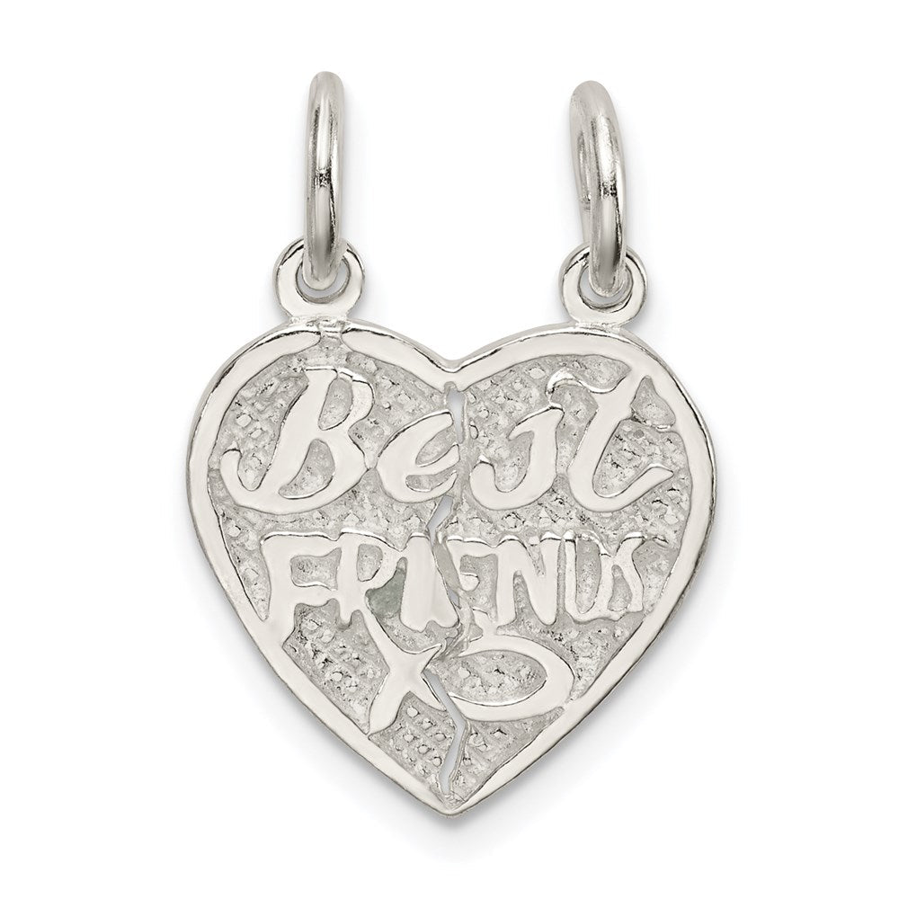 Sterlingsilber Beste Friends 2-piece Break Apart Herz Charm