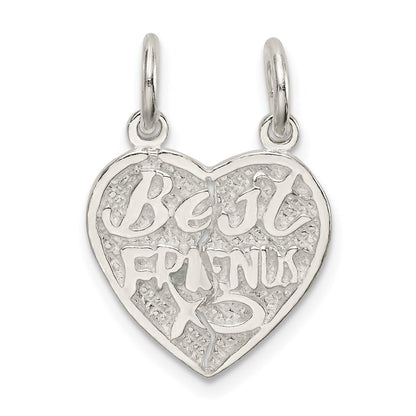Sterlingsilber Beste Friends 2-piece Break Apart Herz Charm