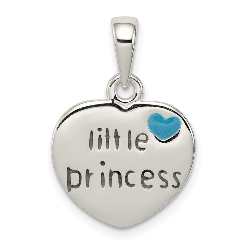 Sterlingsilber Emailliert Little Princess Herz Anhänger