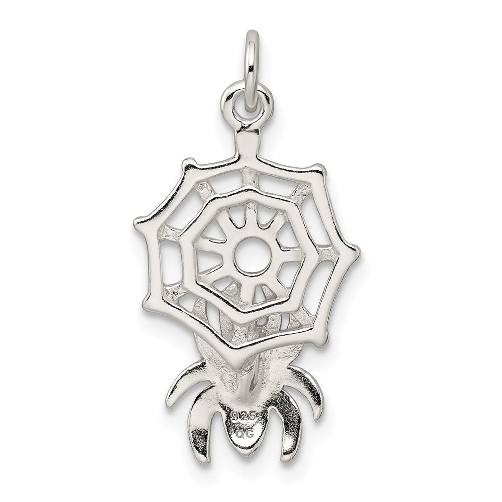 Sterlingsilber Spider auf Web Charm