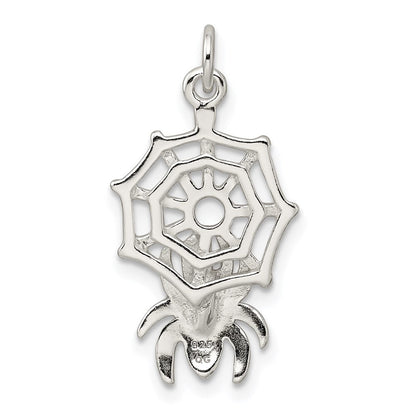 Sterlingsilber Spider auf Web Charm