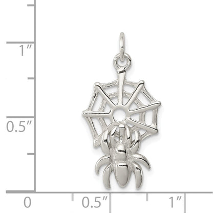 Sterlingsilber Spider auf Web Charm