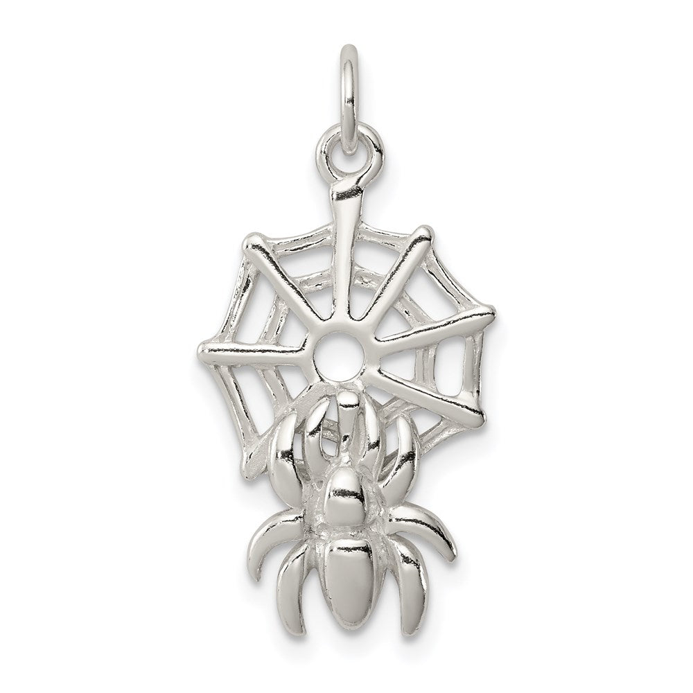 Sterlingsilber Spider auf Web Charm