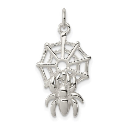 Sterlingsilber Spider auf Web Charm