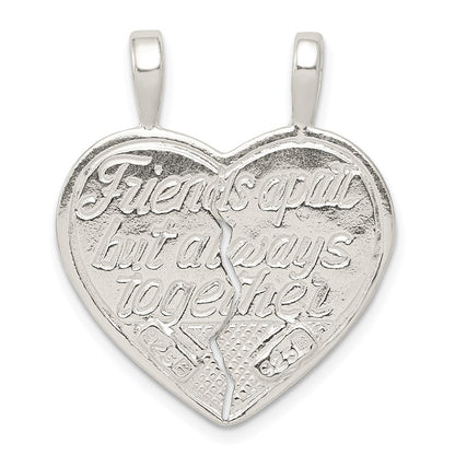 Sterlingsilber Beste Freund 2-piece Break Apart Herz Charm