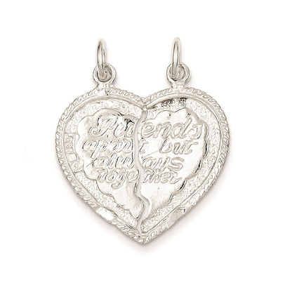 Sterlingsilber Beste Freund 2-piece Break Apart Herz Charm