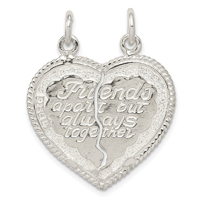 Sterlingsilber Beste Freund 2-piece Break Apart Herz Charm
