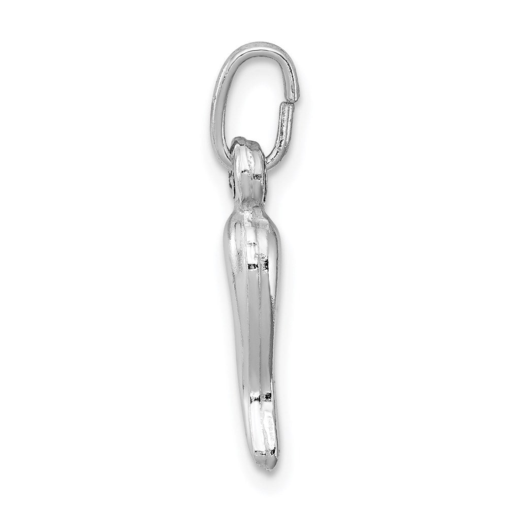 Sterlingsilber Rhodiniert Italienisch Horn Charm