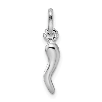 Sterlingsilber Rhodiniert Italienisch Horn Charm