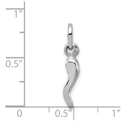Sterlingsilber Rhodiniert Italienisch Horn Charm