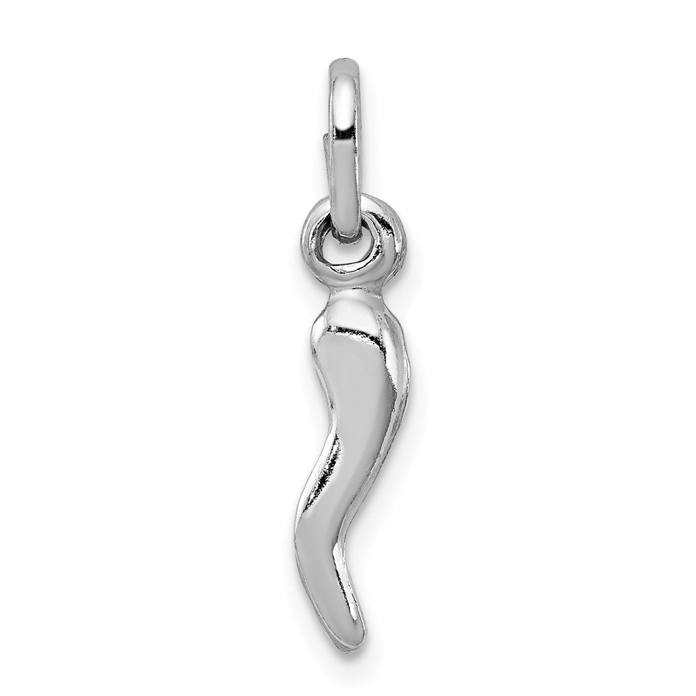 Sterlingsilber Rhodiniert Italienisch Horn Charm