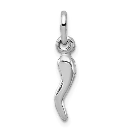 Sterlingsilber Rhodiniert Italienisch Horn Charm