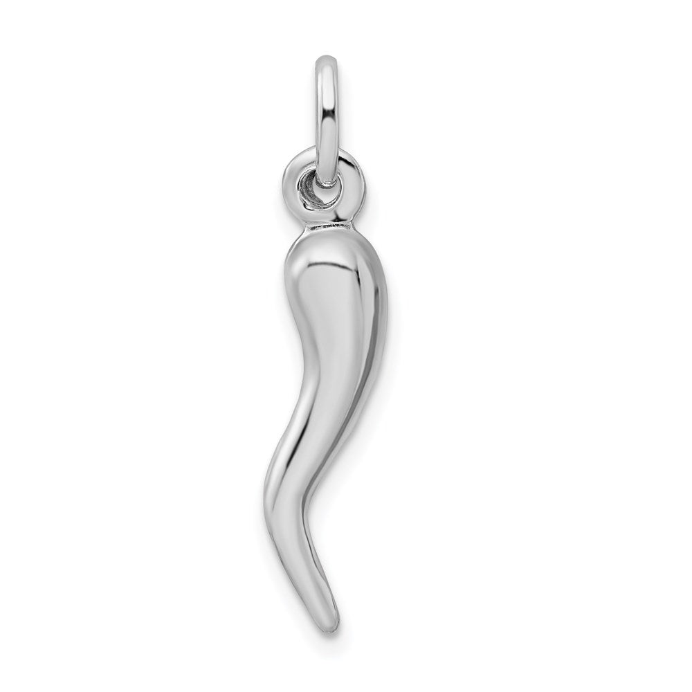 Sterlingsilber Rhodiniert Italienisch Horn Charm