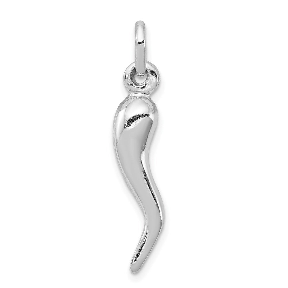 Sterlingsilber Rhodiniert Italienisch Horn Charm
