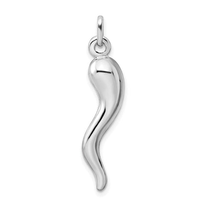 Sterlingsilber Rhodiniert Italienisch Horn Anhänger