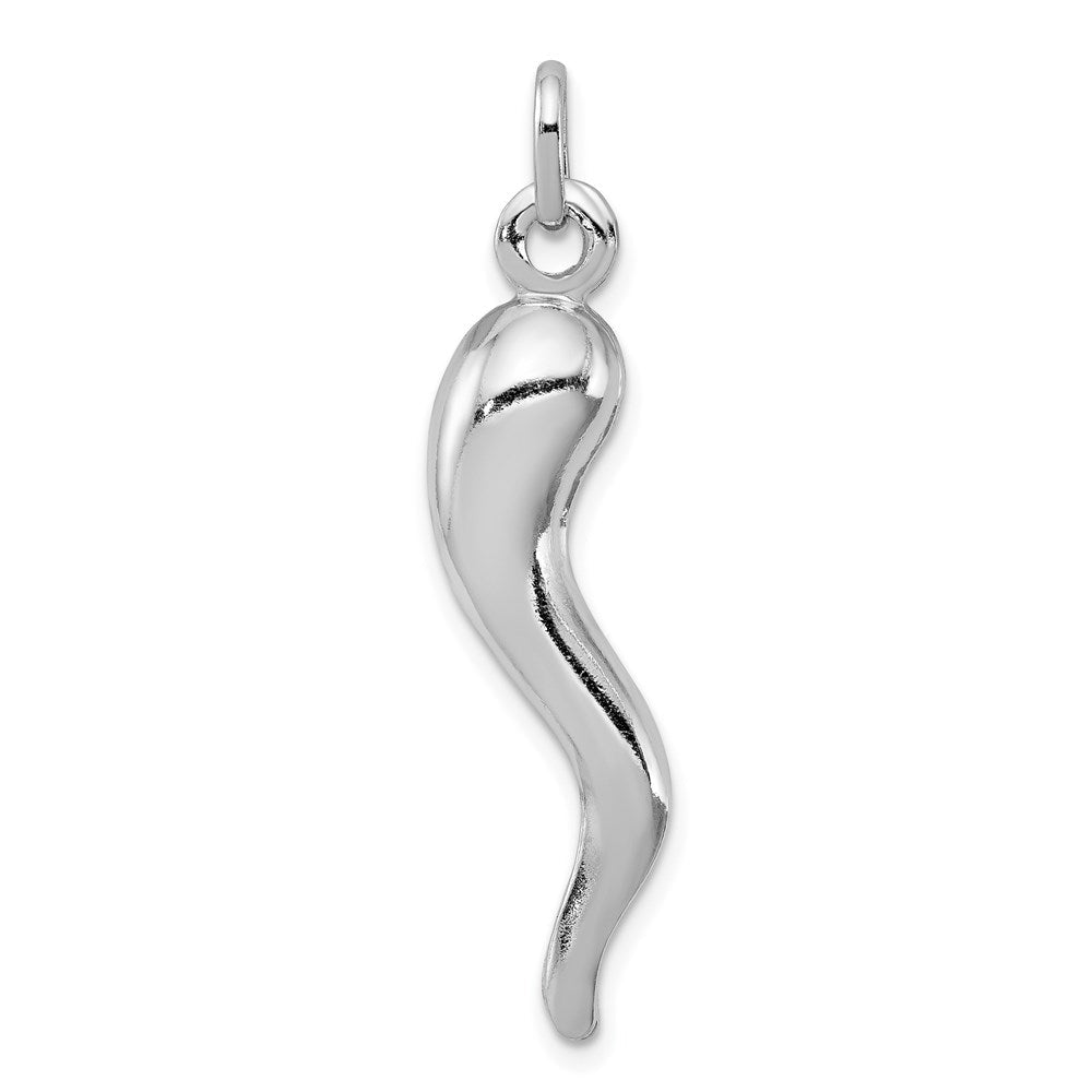 Sterlingsilber Rhodiniert Italienisch Horn Anhänger