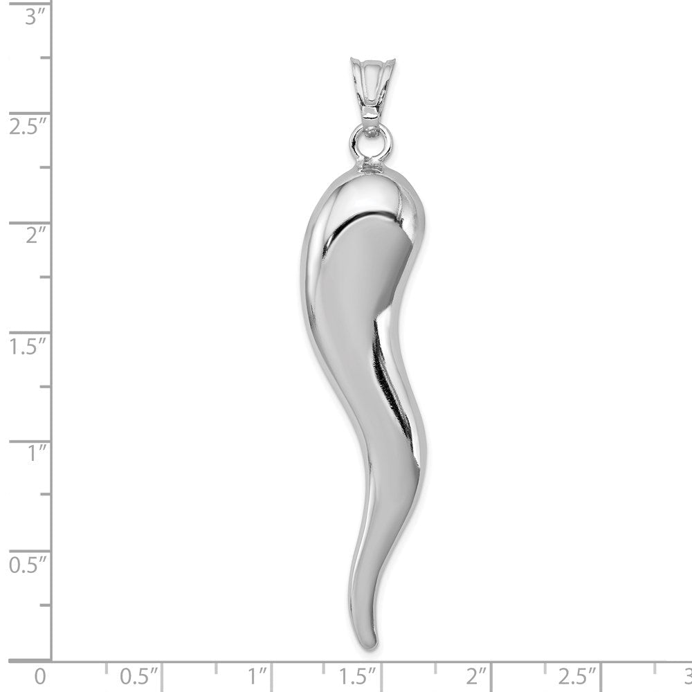 Sterlingsilber Rhodiniert Italienisch Horn Anhänger