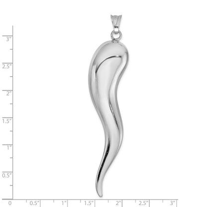 Sterlingsilber Rhodiniert Italienisch Horn Anhänger